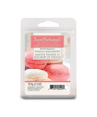 Bloc de cire parfumée ScentSationals Menthe poivrée et macaron de vanille