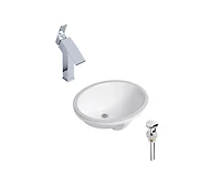 DROP Bath and Kitchen DR091161 Undermount Bathroom Sink Set