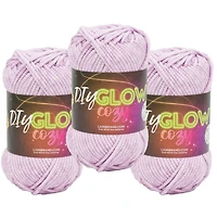 Lion Brand DIY Glow Cozy Yarn #4 Medium/Worsted Yarn 60g/72m 3-Pack