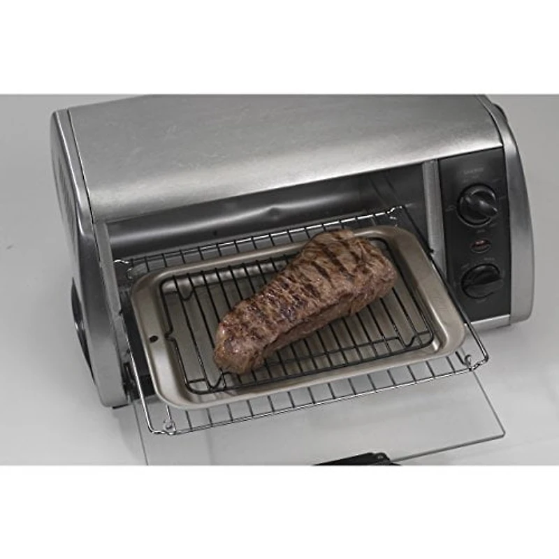 Nordic Ware Grille-Pain Four 2 Pièces, Compact, Or Métallisé