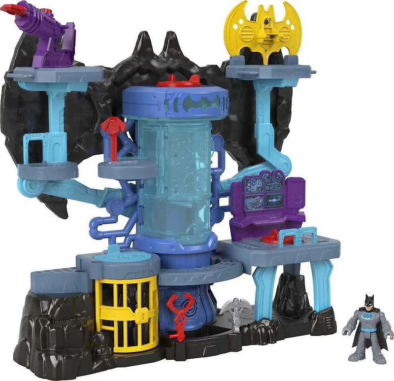 Imaginext DC Super Friends Bat-Tech Batcave Batman Figure Playset with Lights & Sounds