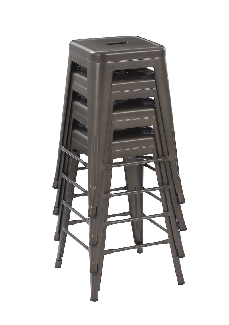 Ensemble de 4 tabourets de bar en métal de 24 po de Mainstays - Multicolores