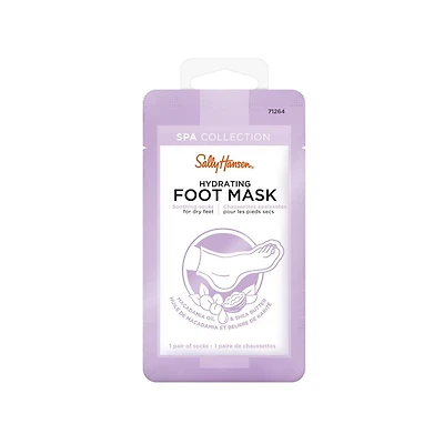 Sally Hansen Hydrating foot mask, Infused with a rich formula with Vitamin E, Macadamia, and Shea Butter, instantly relieves dry feet, At home foot spa