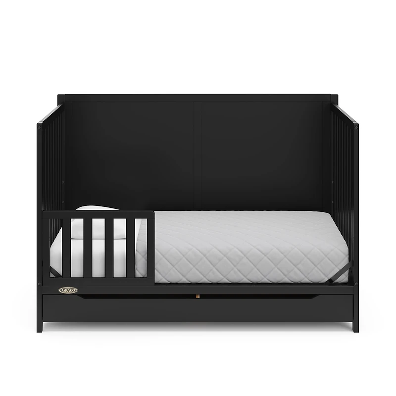Graco Melrose 5-in-1 Convertible Baby Crib with Drawer, Black