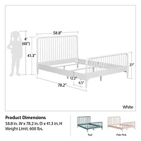 Lit double blanc Rowan Valley Linden pour enfants