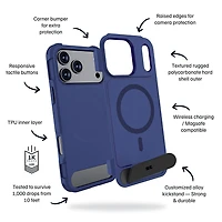 Blu Element Étui Armour Ultra MagSafe avec Kickstand Marin pour iPhone 17