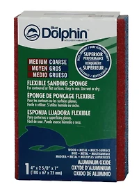 Éponge de ponçage flexible moyen/gros (4po x 2 5/8po) 1po épaisseur