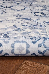 Tapis d'appoint lavable Harris 2 pi x 3 pi gris et ivoire