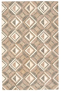 ECARPETGALLERY 4'11" x 7'9" Contemporary Cowhide Patchwork Handmade Area Rug for Living Room, Dining Room and Bedroom in Brown