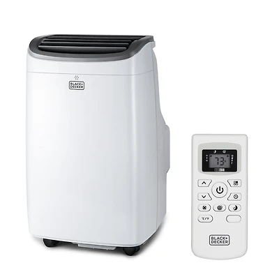 BLACK+DECKER 10,000 BTU Portable Air Conditioner up to 450 Sq. with Remote Control, White