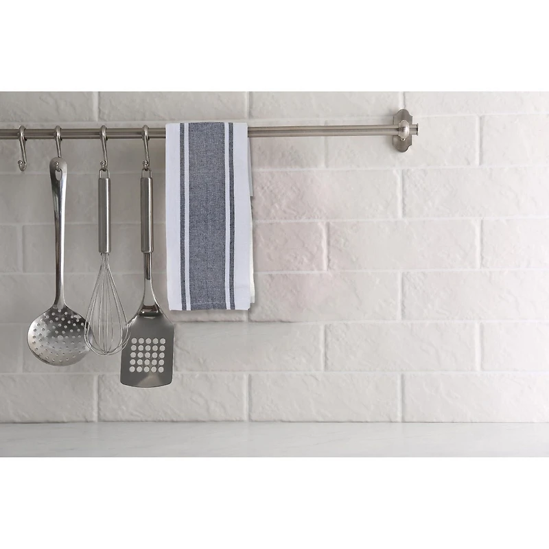 3 Emballages En Tissu À Vaisselle Ensemble Gris Plaid