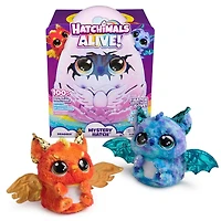 Hatchimals Alive, Mystery Hatch Draggle, jouet interactif surprise et œuf avec brume, lumières et sons (les modèles peuvent varier), jouets pour filles et garçons