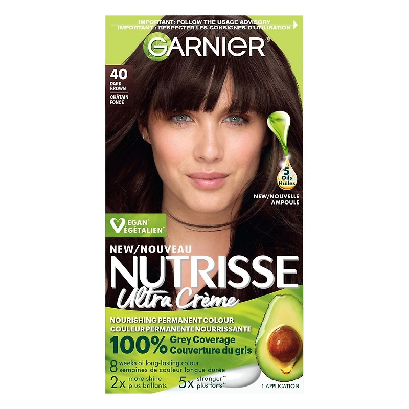 Garnier Nutrisse Ultra Crème, Permanent Hair Dye, Long-Lasting,1 unit