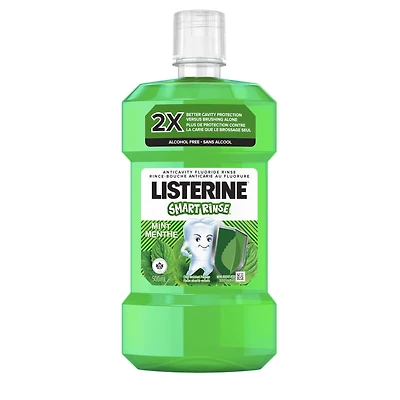 Listerine Smart Rinse, with Fluoride, Anticavity, Alcohol-Free, Kids Mouthwash500ml
