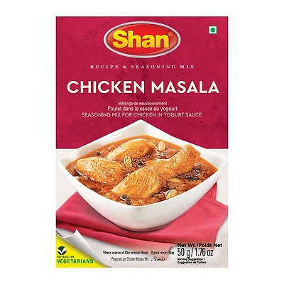 Shan Chicken Masala Seasoning Mix (50g) for Chicken Breast & Indian Curry, Chicken Tikka, & Marsala - Aromatic Masala for Chicken in Yogurt Sauce, 50 g