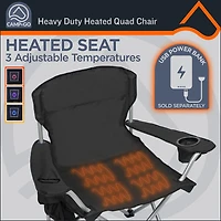 Camp & Go Black Heavy Duty Heated Quad Chair