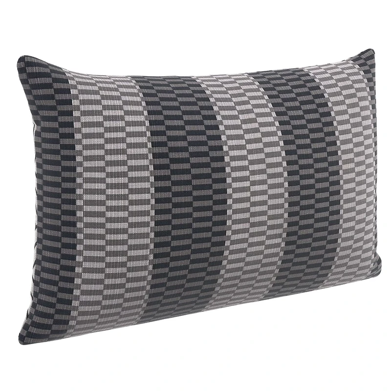 HOMETRENDS Ambient Glow Waves Outdoor Patio Bench Toss Cushion 20 in. x 12 in., Water-repellent, UV-treated