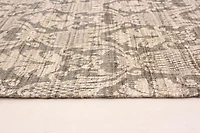 ECARPETGALLERY 4'6" x 6'6" Transitional Collage Handmade Area Rug for Living Room, Dining Room and Bedroom in Grey