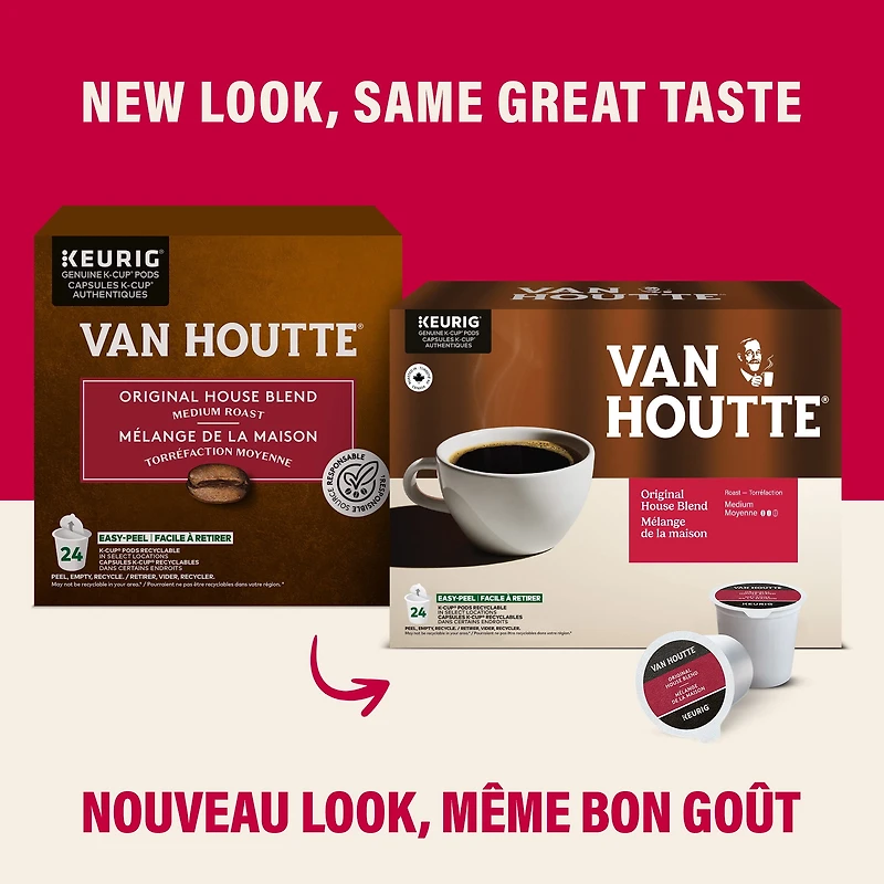 Van Houtte Colombien Noir, Torréfaction Foncée, Capsules de Café K-Cup, 30 Capsules