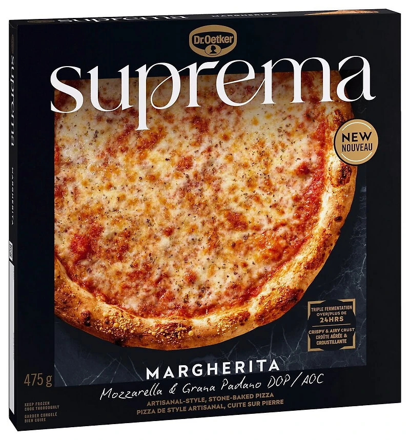 Dr. Oetker Suprema Margherita Pizza surgelée Napolitaine - 475G Suprema - 475G Margherita