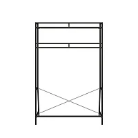 Novogratz Beverly Over-The-Bed Storage for Twin & XL Twin Beds, Walnut/Black