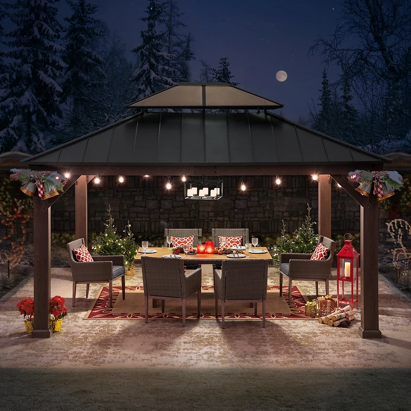 Sunjoy 13 ft. x 15 ft. Fenwick Hardtop Gazebo