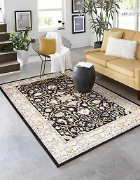 Tapis Lavable ECARPET Oriental pour Chambre, Salon, Chambre d'Enfant, Couloir