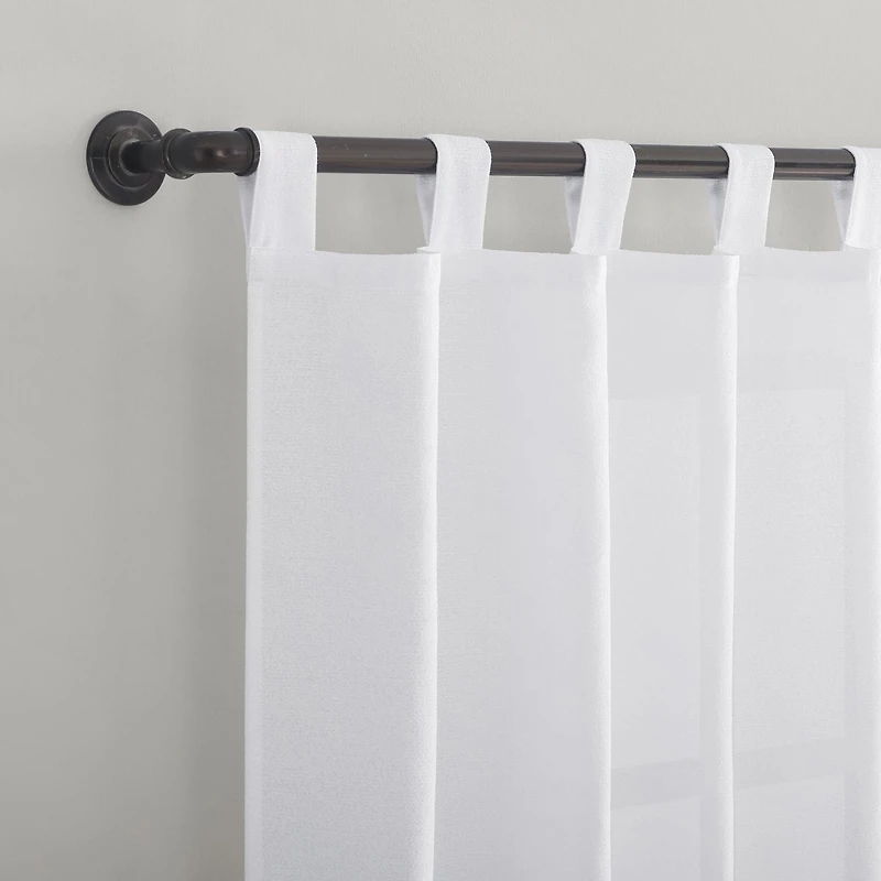 Mainstays 2-Pack Jensen Tab Top semi-sheer Window Curtains Panel Pair, 2 panels,