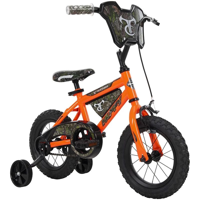 Vélo True Timber de 12 po, pour garçons Orange, par Huffy
