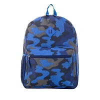 Jetstream 4pcs Full School Day Backpack set, Blue Camo