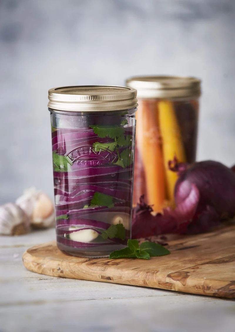 Kilner Wide Mouth Glass Mason Jars with Sealing Lids, 500ml