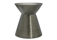 Monarch Specialties  Table D'appoint, Tambour, Coté, Bout, Table De Nuit, Lampe, Salon, Chambre À Coucher, Métal Gris, Contemporain, Moderne