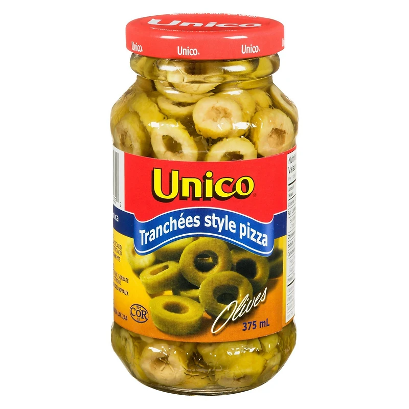 Unico Sliced Pizza Olives, 375 mL