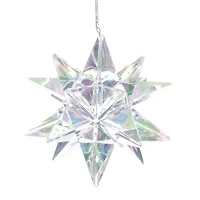 HOLIDAY TIME CLEAR PLASTIC BURST ORNAMENT