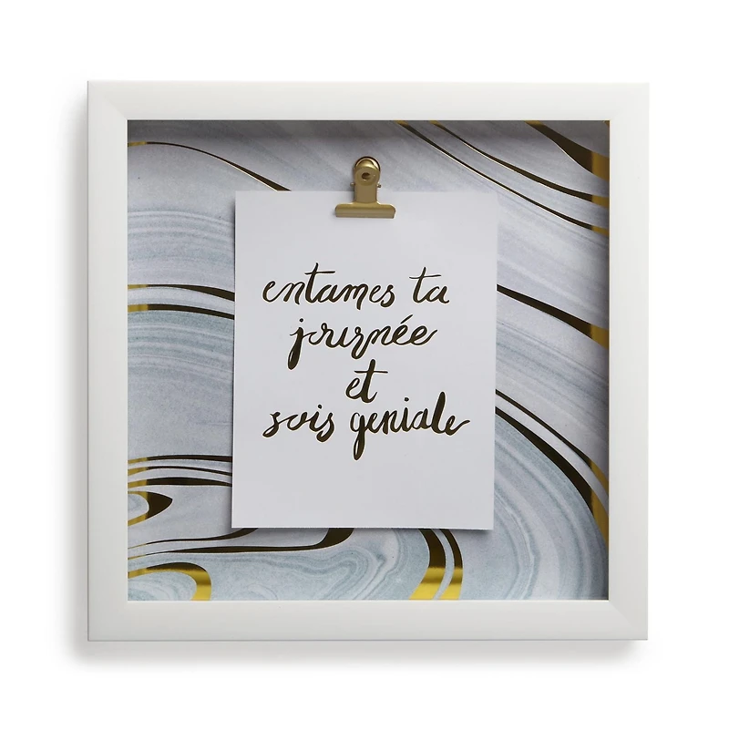 CADRE DE 11 X 11 AFFICHANT UNE DEVISE