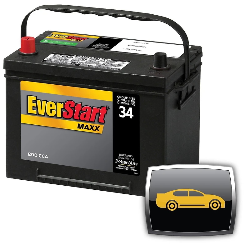 EverStart AUTO MAXX-34N – 12 Volts, Batterie automobile, groupe 34, 800 ADF EverStart – Batterie automobile