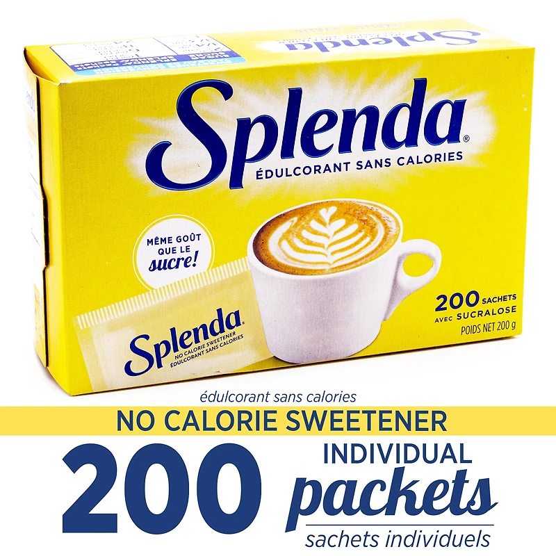 Splenda® Paquets d'édulcorants sans calories 200 sachets, sucralose
