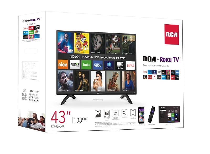 RCA 43" Roku Smart TV, RTR4361-CA