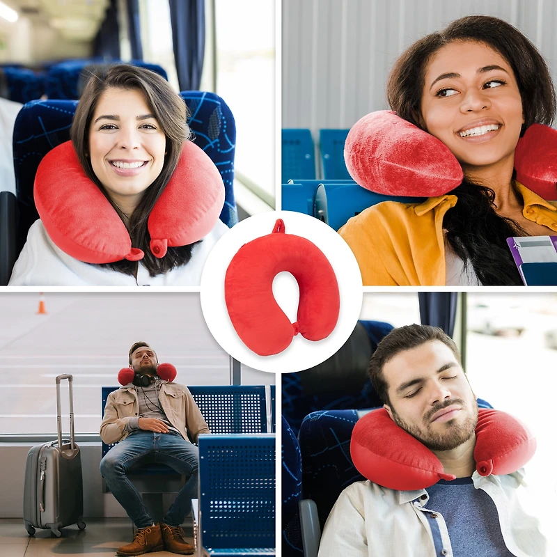 Air Canada Memory Foam Travel Pillow with Removable Washable Cover