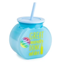 Mainstays Sirotez un Gobelet à Poisson de 40 OZ avec Couvercle et Paille, Bleu