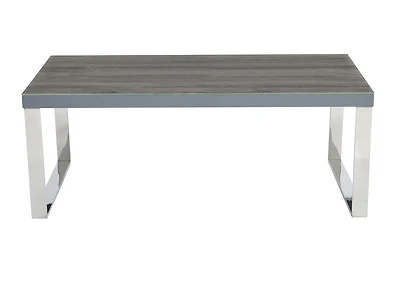 Topline Home Furnishings Table basse en acier inoxydable