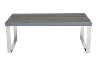 Topline Home Furnishings Table basse en acier inoxydable