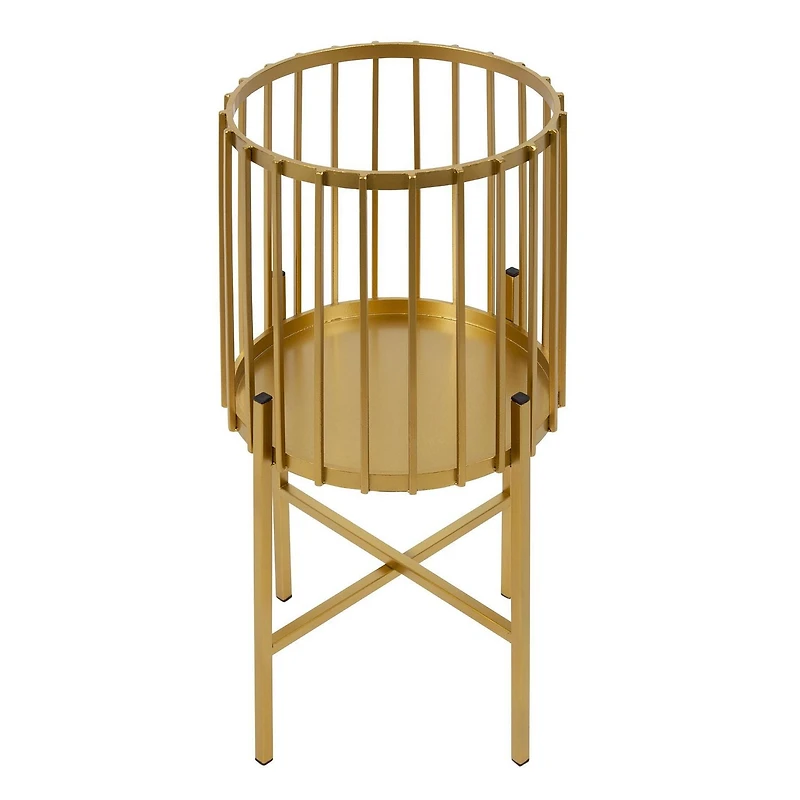 Porte-pots métal doré Encino