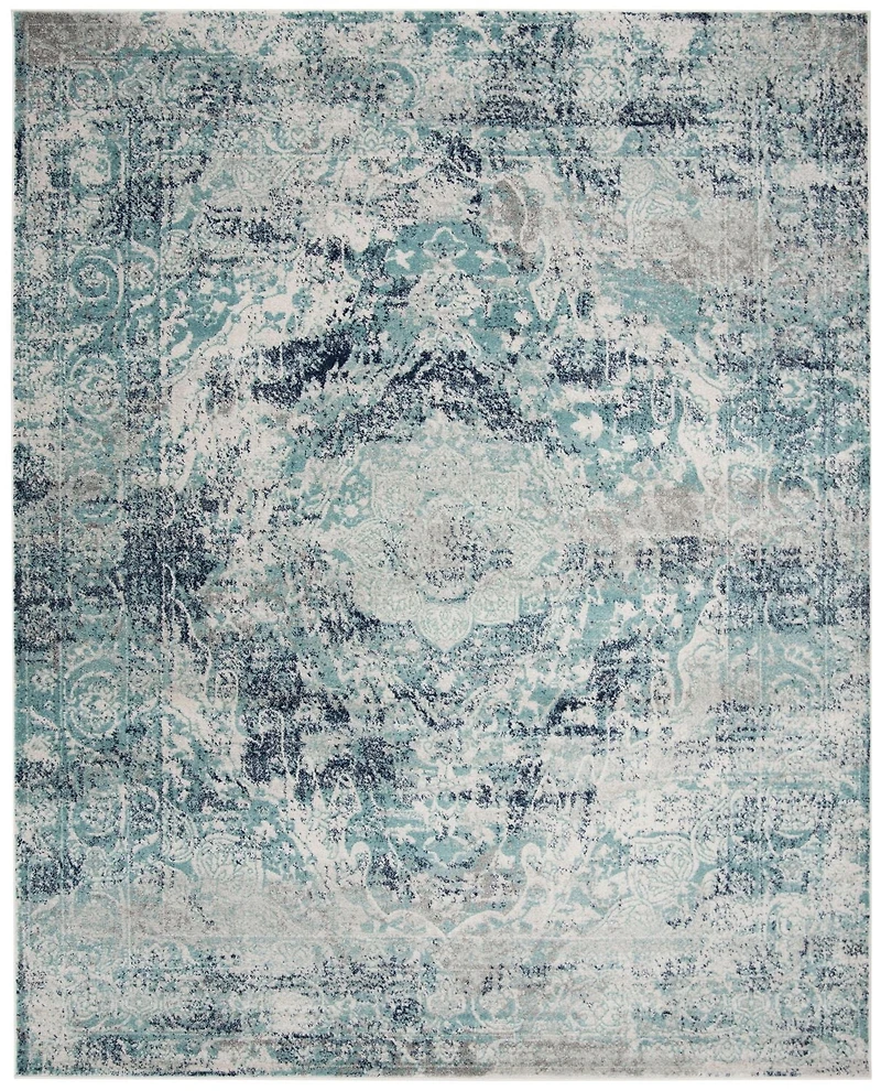 SAFAVIEH Madison Willoughby Overdyed Floral Area Rug