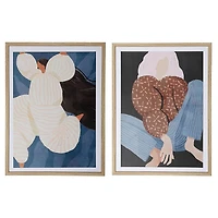 Framed Canvas Wall Art Janel & Lisa - Set of 2