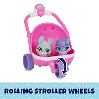 Hatchimals Alive, Hatch N’ Stroll Playset with Stroller Toy and 2 Mini Figures in Self-Hatching Eggs, Kids Toys for Girls and Boys Ages 3 and up