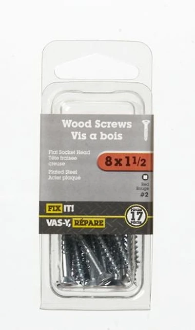 Douille t plate 8 x 1-1/2 po acier wd sc plq 17 pièces Utilisé en remplacement des clous pour une force de maintien supérieure et là où un démontage est requis.