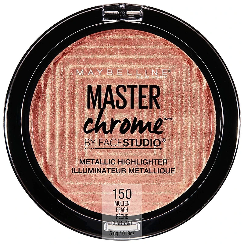 Maybelline New York Facestudio® Master Chrome™, Illuminateur Métallieque, Molten Peach, 5.4 g 5.4 gr