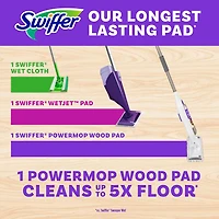 Recharges de coussins nettoyants pour le nettoyage des planchers en bois Swiffer SuperVadrouille 5CT