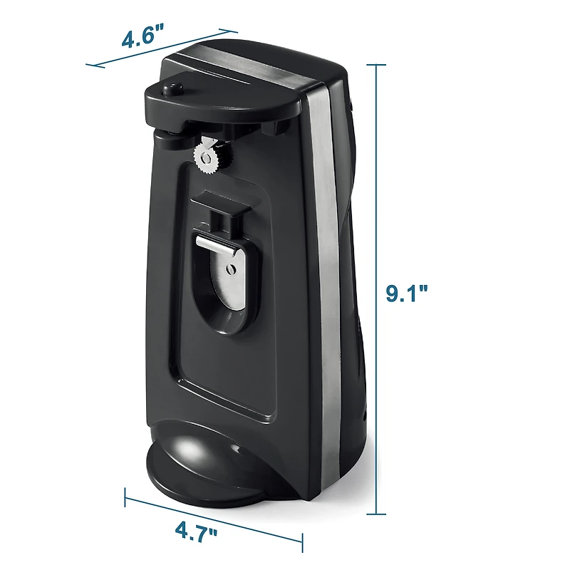 Mainstays Can Opener and Knife Sharpener, Bottle Opener with Removable Cutting Lever,with Stainless steel blade,Black, Mainstays Can Opener and Knife Sharpener, Bottle Opener with Removable Cutting Lever Black